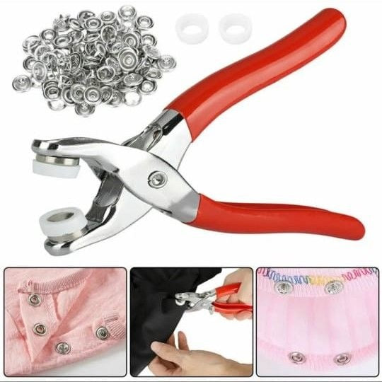 Metal Hand Press Tich Button Machine metal good quality - 50 PCs button (With Lock)