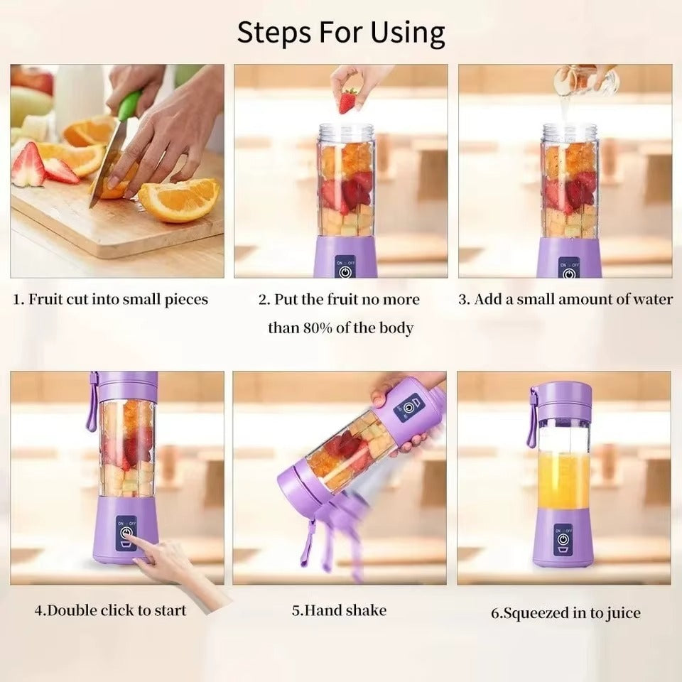 Portable Mini Juicer Blender – 380ml